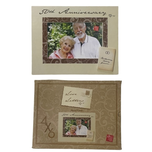 Photo Frame Wedding Anniversary 50th Horizontal Landscape Earth Tone 4 x 6 Photo - Picture 16 of 16